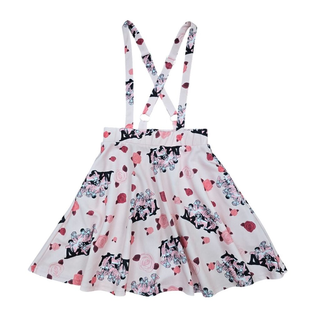 Ouran High School Host Club Suspender Skirt XS Funimation Pink Rose Print